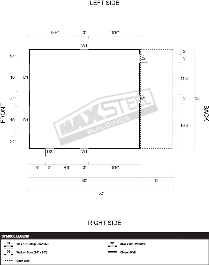 Commercial (32' - 40' wide) 36x40 - Image 2