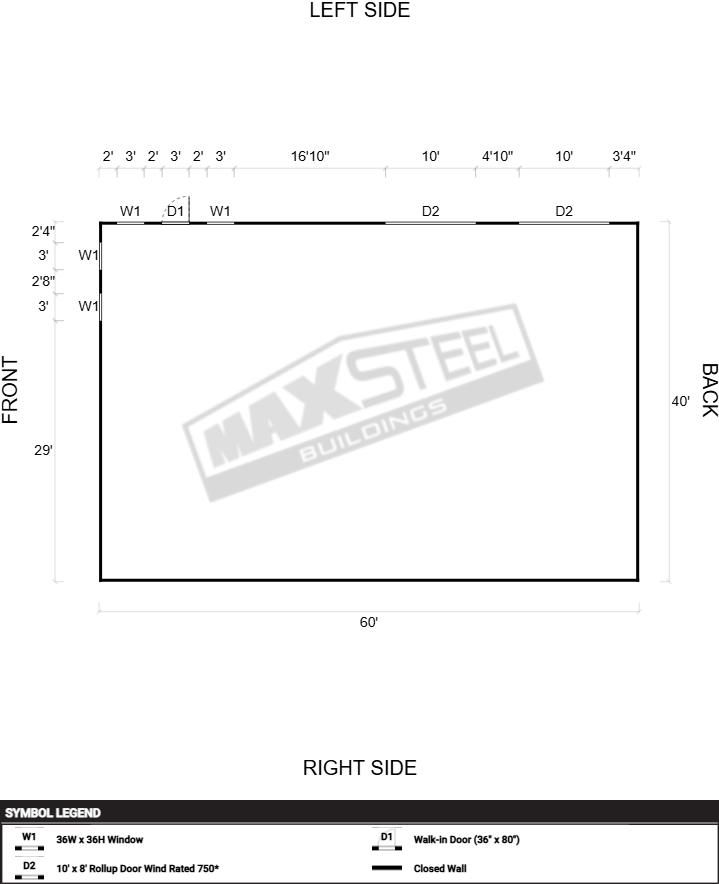 Commercial (32' - 40' wide) 40x60 - Image 2