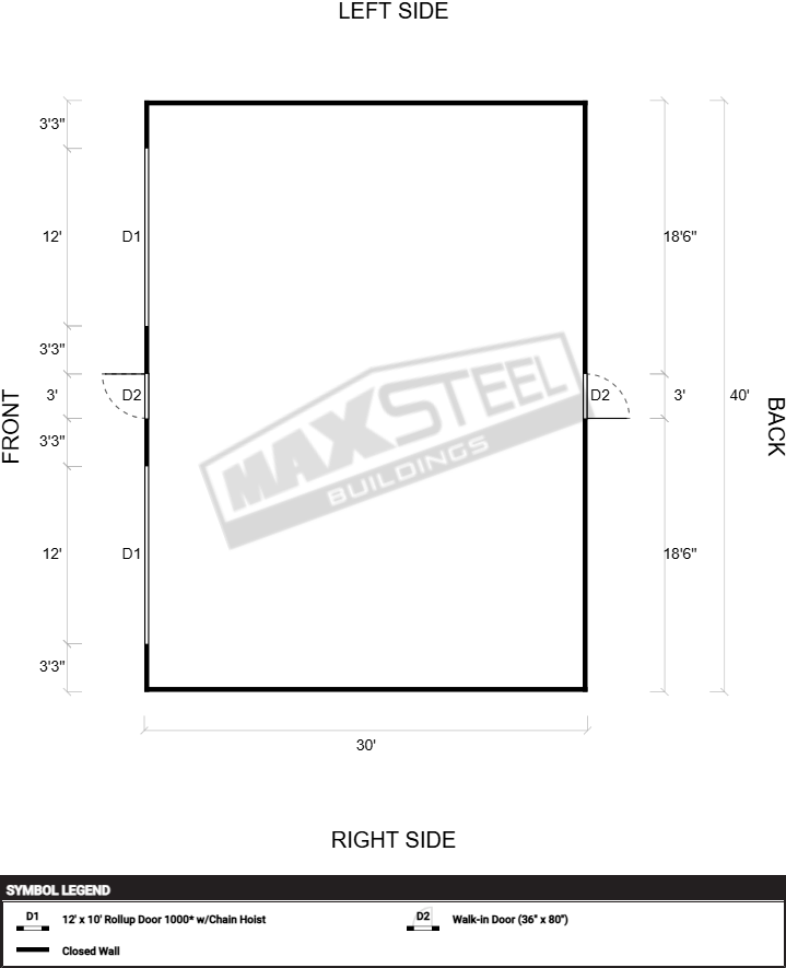 Commercial (32' - 40' wide) 40x30 - Image 2