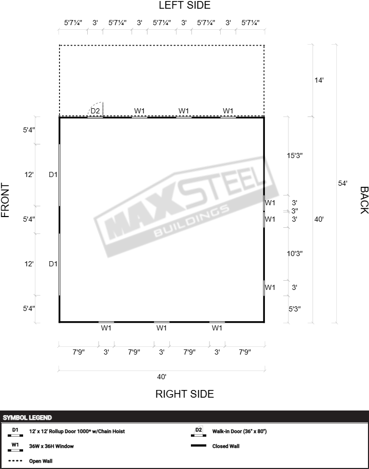 Commercial (32' - 40' wide) 40x40 - Image 2