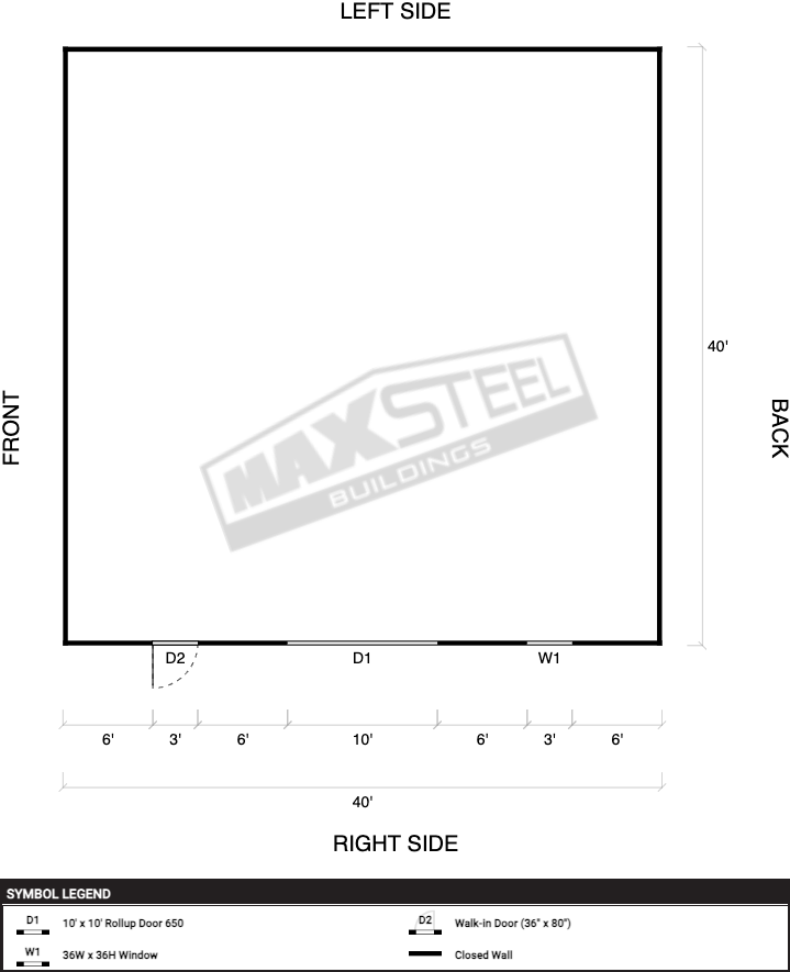 Commercial (32' - 40' wide) 40x40 - Image 2