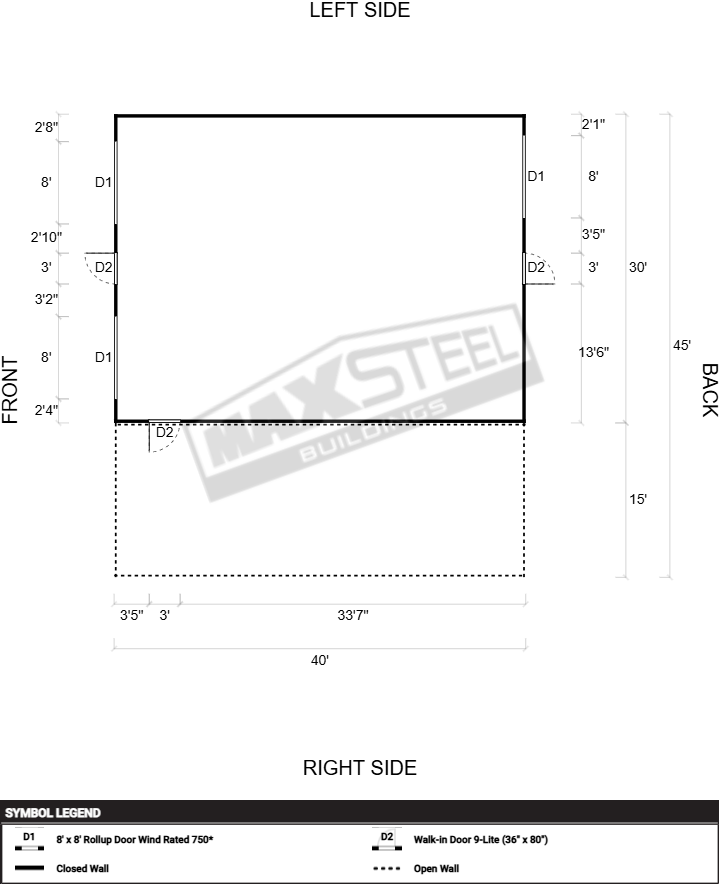 Triple Wide (26' - 30' wide) 30x40 - Image 2