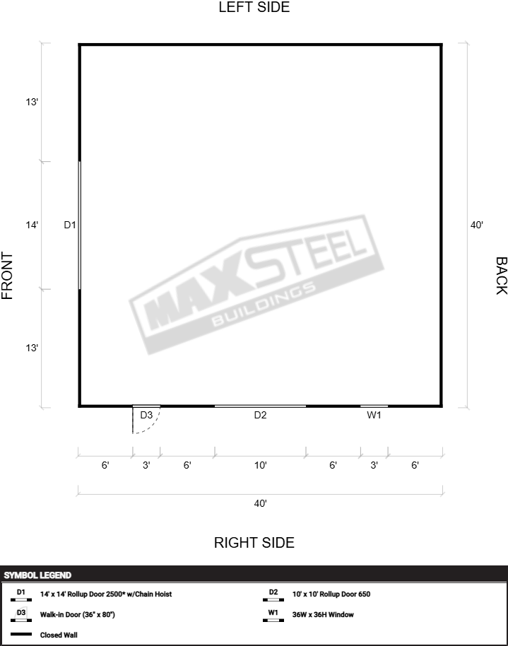 Commercial (32' - 40' wide) 40x40 - Image 2