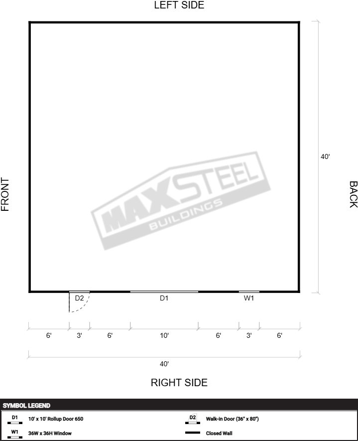 Commercial (32' - 40' wide) 40x40 - Image 2