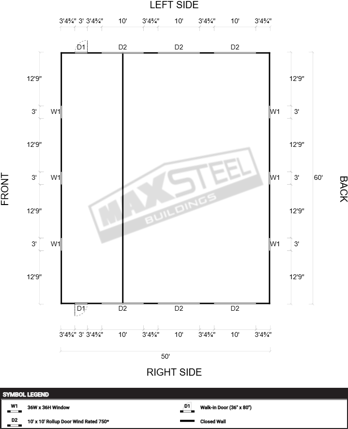 Industrial (42' - 60' wide) 60x50 - Image 2