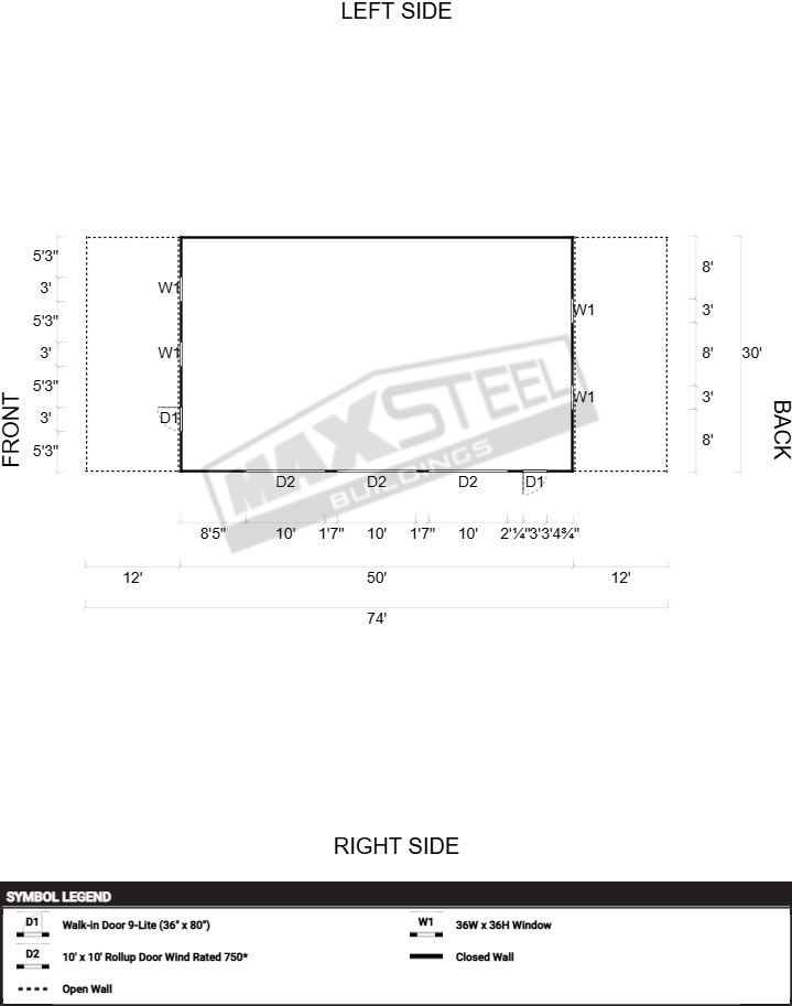 Triple Wide (26' - 30' wide) 30x50 - Image 2