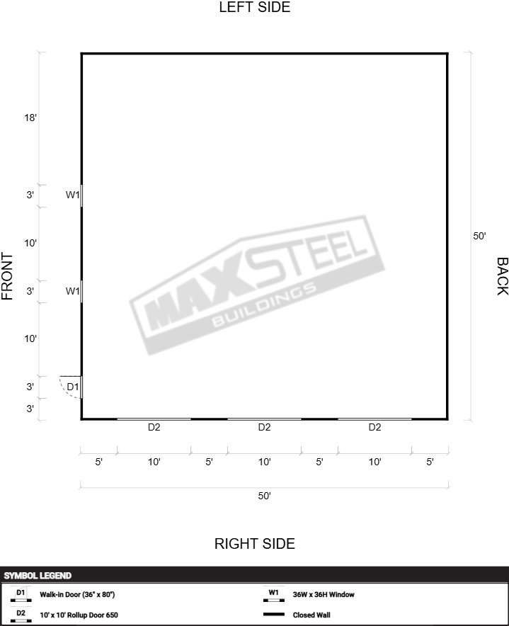Industrial (42' - 60' wide) 50x50 - Image 2