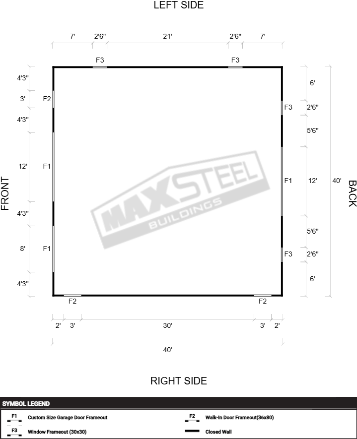 Commercial (32' - 40' wide) 40x40 - Image 2