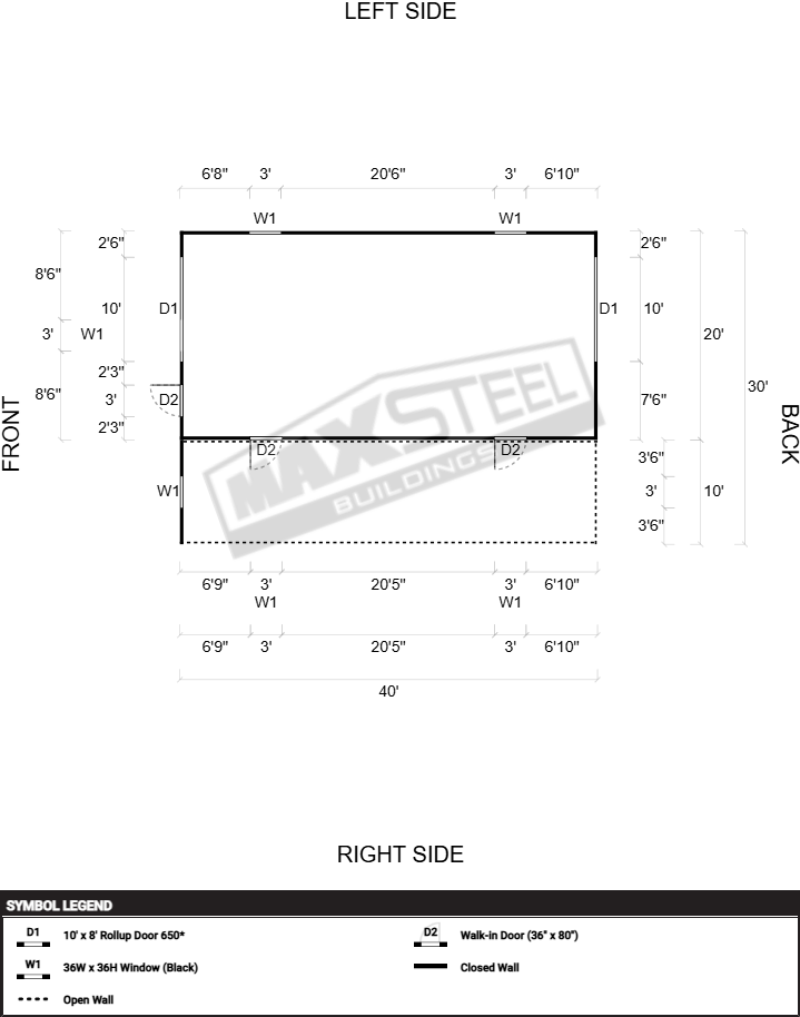 Wraparound Lean-Tos 20x40 - Image 2
