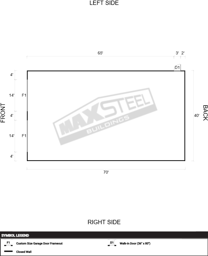 Commercial (32' - 40' wide) 40x70 - Image 2