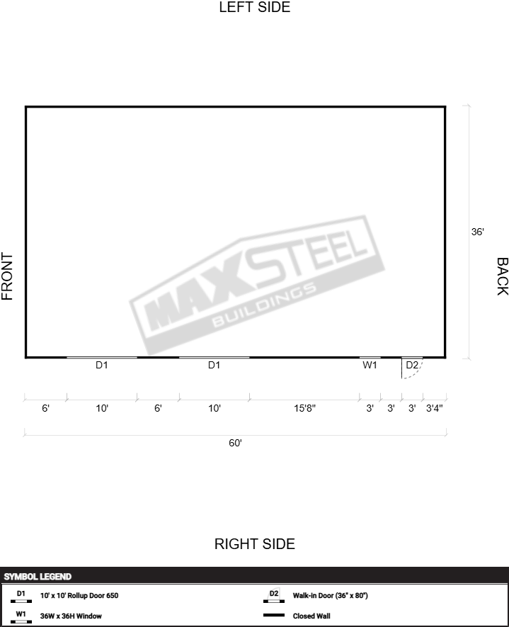 Commercial (32' - 40' wide) 36x60 - Image 2