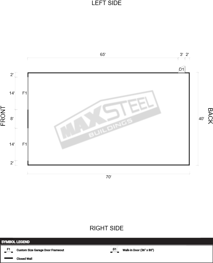 Commercial (32' - 40' wide) 40x70 - Image 2