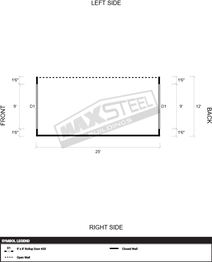 Free Standing Lean To 12x25 - Image 2