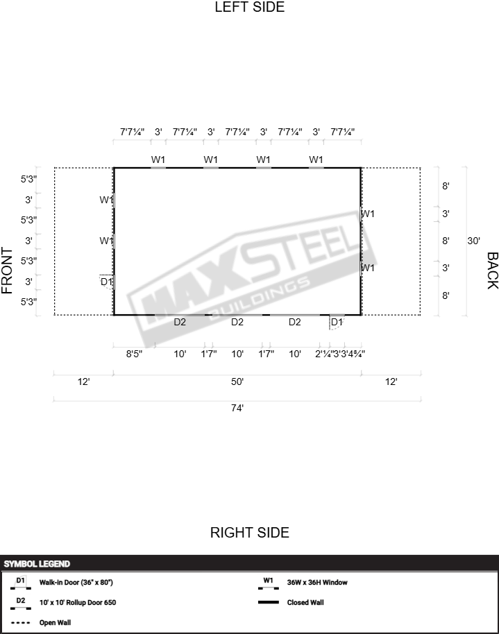 Triple Wide (26' - 30' wide) 30x50 - Image 2