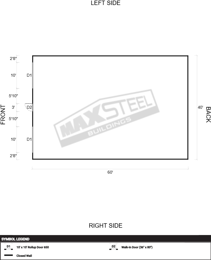 Commercial (32' - 40' wide) 40x60 - Image 2