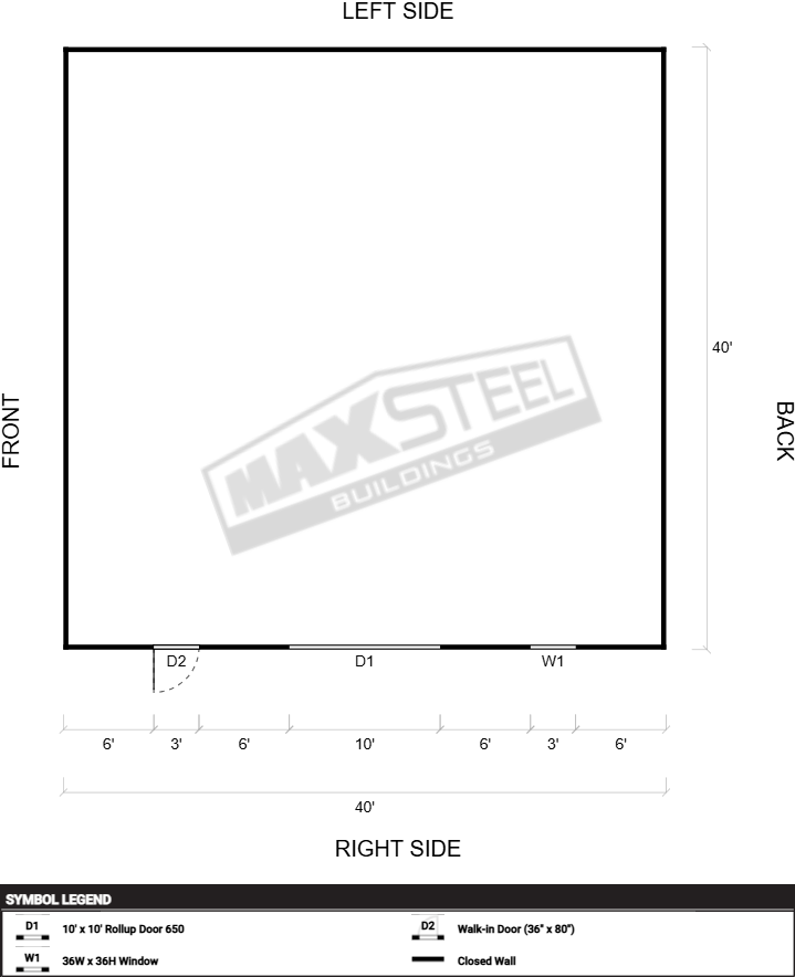 Commercial (32' - 40' wide) 40x40 - Image 2