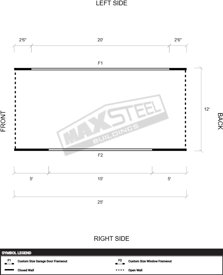 Free Standing Lean To 12x25 - Image 2