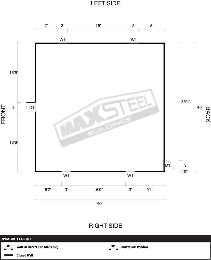 Commercial (32' - 40' wide) 40x40 - Image 2